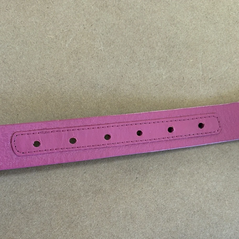Nocona Pink Heart Studded Western Belt Youth Size 24 Y2K Boho Cowgirl Equestrian